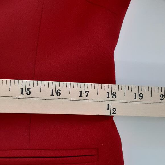 Vintage 90s Red Blazer Jacket 100% New Wool Woolmark Size 10P Norton McNaughton - Picture 9 of 11